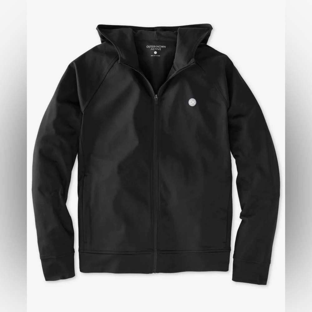 Outerknown Men’s Warm Up Knit Hoodie Full Zip Teal Size Large
